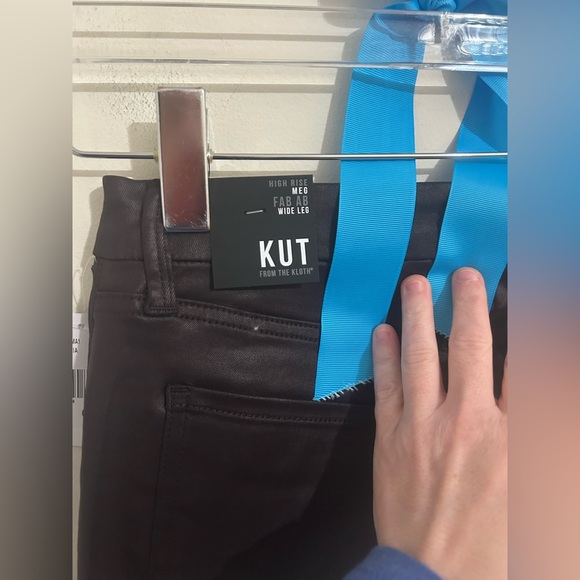 Kut From The Kloth Meg Fab Ab High Rise Coated Wide Leg Jeans NWT! - Picture 11 of 14